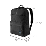 Skyway Luggage Rainier Simple Laptop Backpack, Crater Black (505-15-001-BKP)