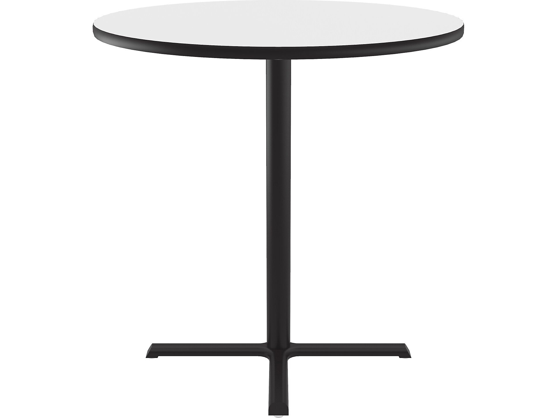 Correll 36" Round Dry-Erase Markerboard Cafe Table, Frosty White/Black (BXB36DER-80)