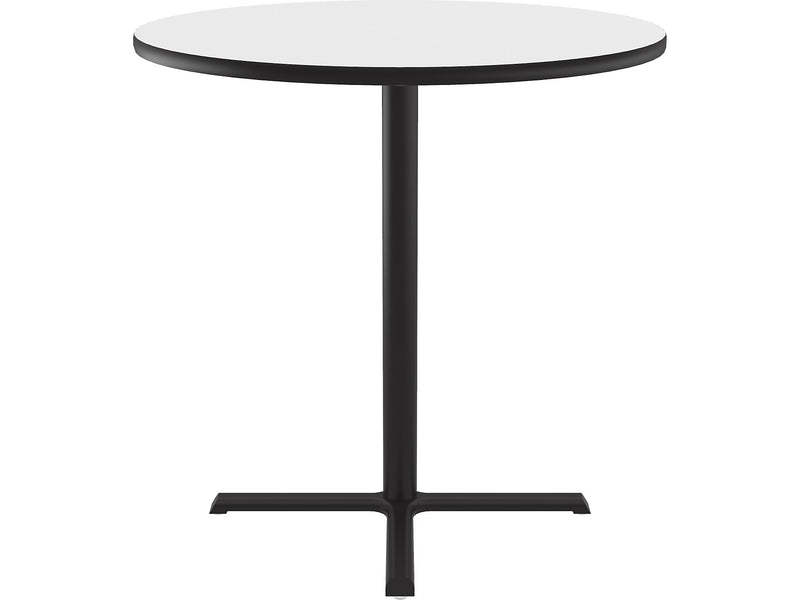 Correll 36" Round Dry-Erase Markerboard Cafe Table, Frosty White/Black (BXB36DER-80)