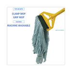 Echomop With Looped-End Wet Head, Synthetic/cotton, Medium, Blue, 12/carton