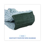 Echomop With Looped-End Wet Head, Synthetic/cotton, Medium, Blue, 12/carton