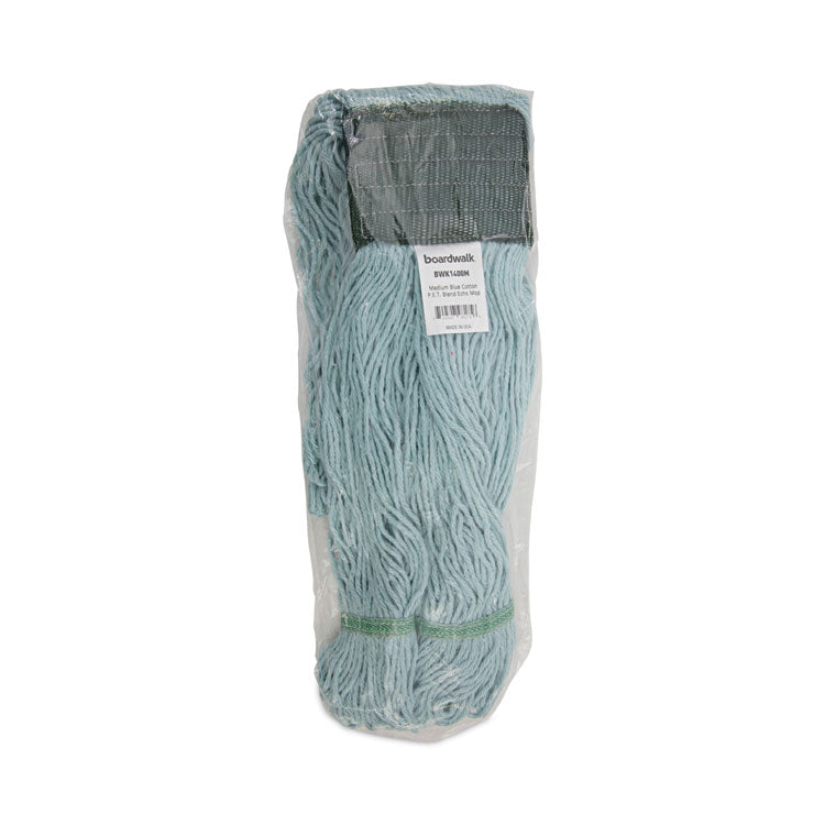 Echomop With Looped-End Wet Head, Synthetic/cotton, Medium, Blue, 12/carton