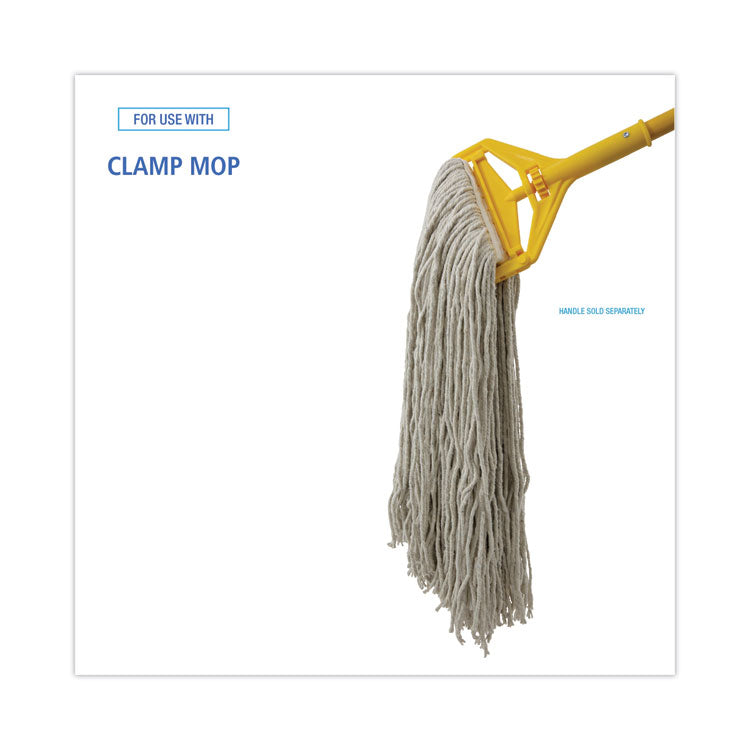 Cut-End Wet Mop Head, Cotton, No. 32, White, 12/carton