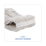 Cut-End Wet Mop Head, Cotton, No. 32, White, 12/carton