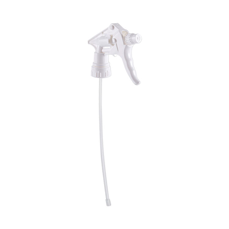 General Purpose Trigger Sprayer, 8" Tube, Fits 16 oz to 24 oz Bottles, White, 24/Carton
