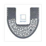 Commode Mat 2.0 Disposable Toilet Floor Mat, Non-Slip Rubber, 22 x 22, Gray/White, 6/Carton