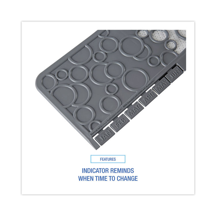 Commode Mat 2.0 Disposable Toilet Floor Mat, Non-Slip Rubber, 22 x 22, Gray/White, 6/Carton