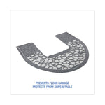 Commode Mat 2.0 Disposable Toilet Floor Mat, Non-Slip Rubber, 22 x 22, Gray/White, 6/Carton