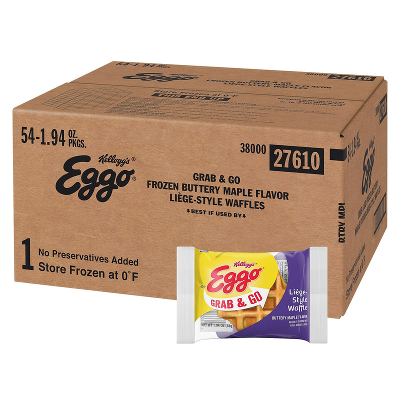 Eggo Homestlye Butter Maple Waffles, 1.94 oz., 54/Pack (220-02466)