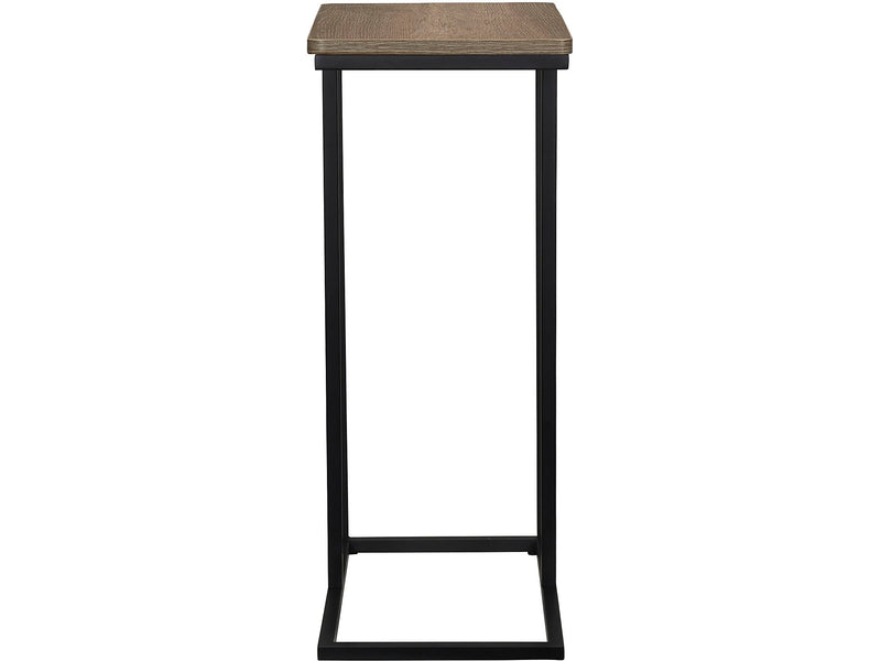 Household Essentials Jamestown 10.25"W x 18.13"D Laminate End Table, Ashwood/Black (8083-1)