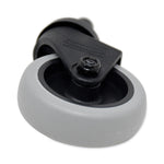 Replacement Bayonet-Stem Swivel Casters, Grip Ring Stem, 3" Soft Rubber Wheel, Black