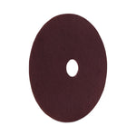 Deep Scrub Pads, 20" Diameter, Maroon, 10/Carton