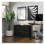 Alera® 2-Drawer 42"W Lateral File Cabinet, Black, Legal (ALELF4229BL)