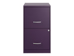 Space Solutions SOHO Smart File 2-Drawer Vertical File Cabinet, Letter Size, Lockable, Midnight Purple (25273)
