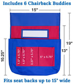 Carson Dellosa Education Red and Blue Chairback Buddy, 6/Pack