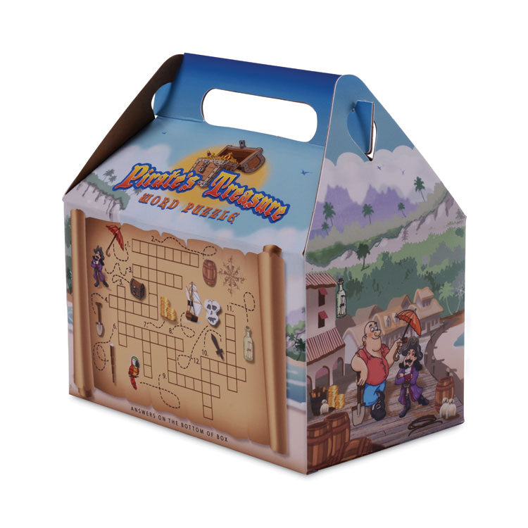 Pirate Kids' Meal Barn Boxes, 6.43 x 4 x 3.75, Brown, Paper, 96/Carton