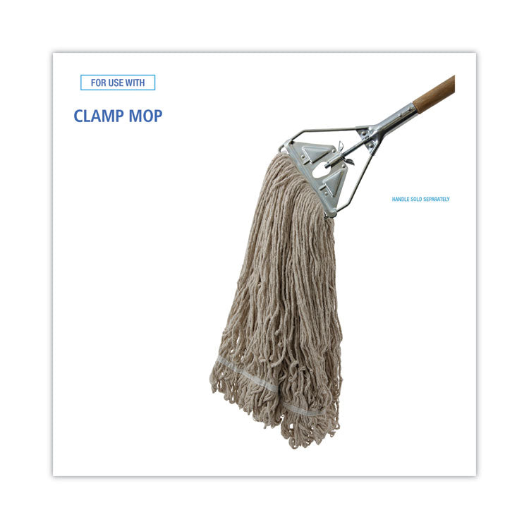 Mop Head, Pro Loop Web/tailband, Premium Standard Head, Cotton, 32-Oz., White