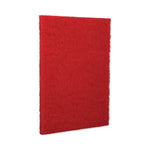 Buffing Floor Pads, 28 x 14, Red, 10/Carton