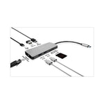 UH1400P USB-C 8-in-1 Driverless Mobile Hub, Gray
