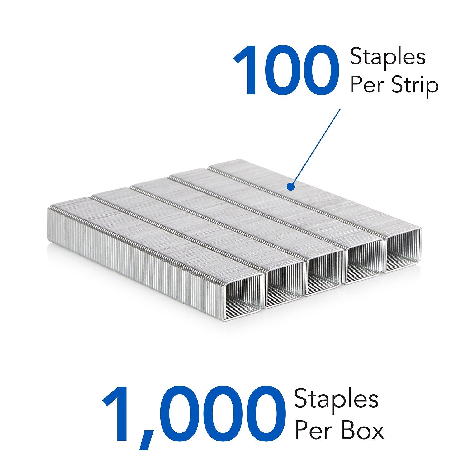 Swingline Premium Heavy Duty Staples, 1/2" Length, 100/Per Strip, 1,000/Box  (35312)