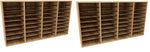 AdirOffice 500 Series 36-Compartment Literature Organizers, 39.3" x 11.8", Medium Oak, 2/Pack (500-36-MEO-2PK)
