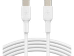 Belkin BoostCharge USB-C to USB-C Charging Cable, 3.3 ft., White, 2/Pack (CAB003bt1MWH2PK)
