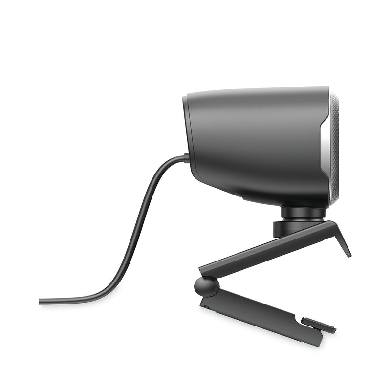 Adesso CyberTrack M1 HD Fixed Focus USB Webcam with AI Motion/Facial Tracking, Black/Silver