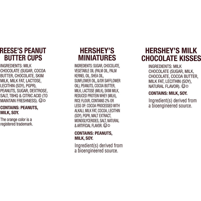 HERSHEY'S and REESE'S Miniatures Assorted Chocolate Candy Party Pack, 32.9 oz. (3400099982)