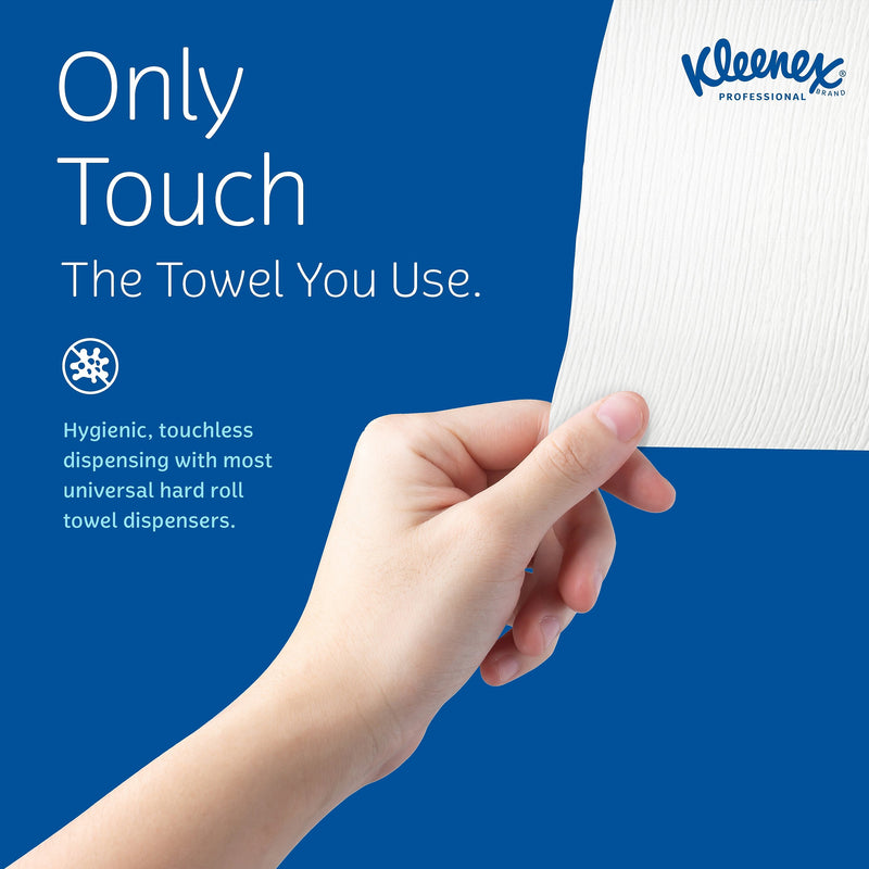 Kleenex Professional Recycled Hardwound Paper Towels, 1-ply, 425 ft./Roll, 12 Rolls/Carton (01080)