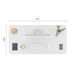 FlexiSpot EG9 48"W Electric Adjustable Glass Top Standing Desk, White (EG9W-E)