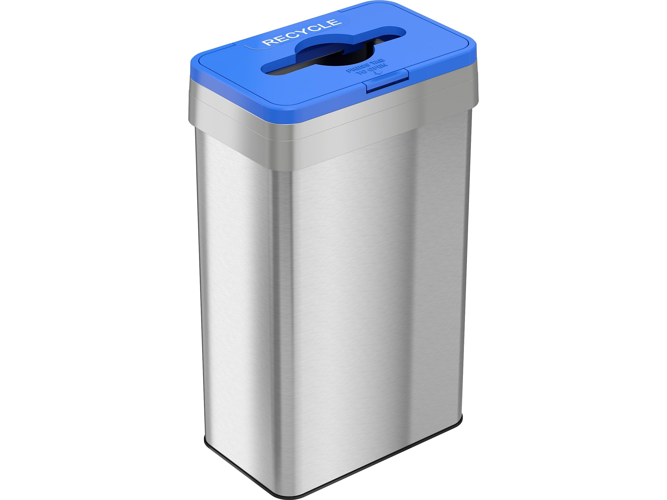 HLS Commercial Stainless Steel Recycling Bin, 21-Gallon, Blue/Silver (HLS21UOTREC)