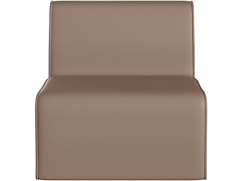 Flash Furniture Bright Beginnings Vinyl Classroom Modular 1-Seater Sofa, Brown (MK-KE15693-GG)