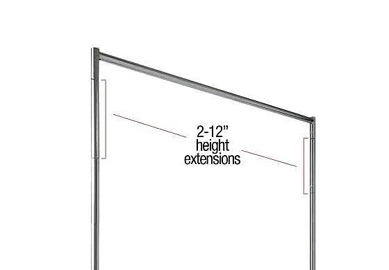 Nahanco 12" Height Extension for Z101 Rack, Chrome Metal, 2/Pack (RZE12)