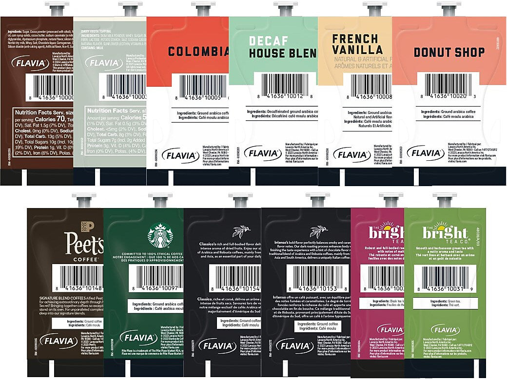 Lavazza Flavia Collection Large Variety Pack Coffee Flavia Freshpacks, 12/Carton (94163610000002)