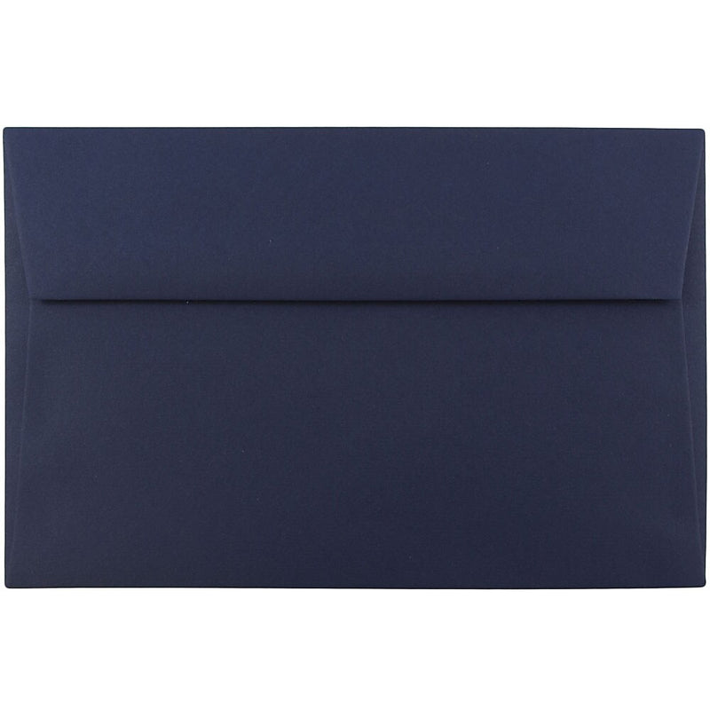 JAM Paper A9 Booklet Envelope 5 3/4" x 8 3/4", Navy Blue, 100/Pack (LEBA792d)