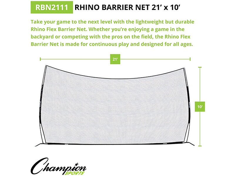 Champion Sports RHINO Flex Lacrosse Barrier Net, Black (RBM77)