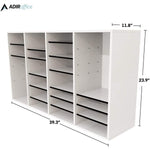 AdirOffice 500 Series 36-Compartment Literature Organizers, 39.3" x 11.8", White, 2/Pack (500-36-WHI-2PK)