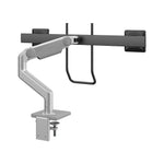 Humanscale Adjustable Dual Arms, Up to 28" Monitor, Silver (M82HGS)