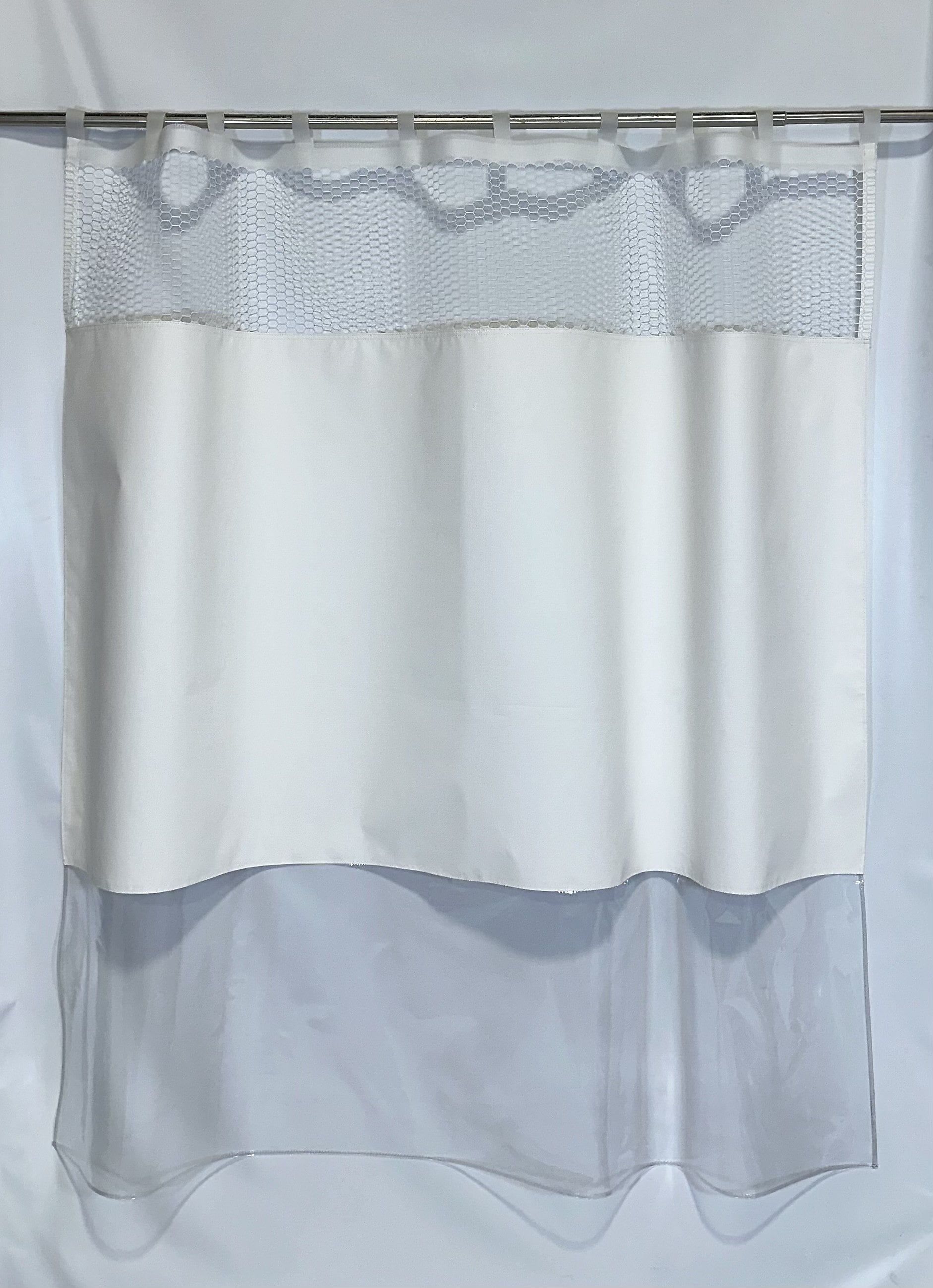 Gary Manufacturing PREA Compliant & Anti-Ligature 70" x 72" Vinyl Shower Curtains, Self Attaching Loops, 12/Case  (STPSTDMHCFVL)