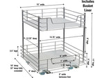 Household Essentials Glidez Steel 2-Tier Storage Organizer, Silver (25314-1)