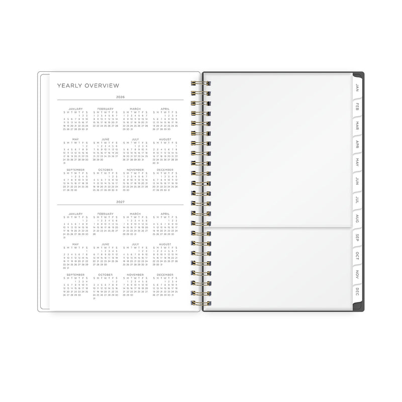Planning Calendar KV Midnight Garden PP 5x8 RY26 Wkly/Mthly Safety Wirebound -