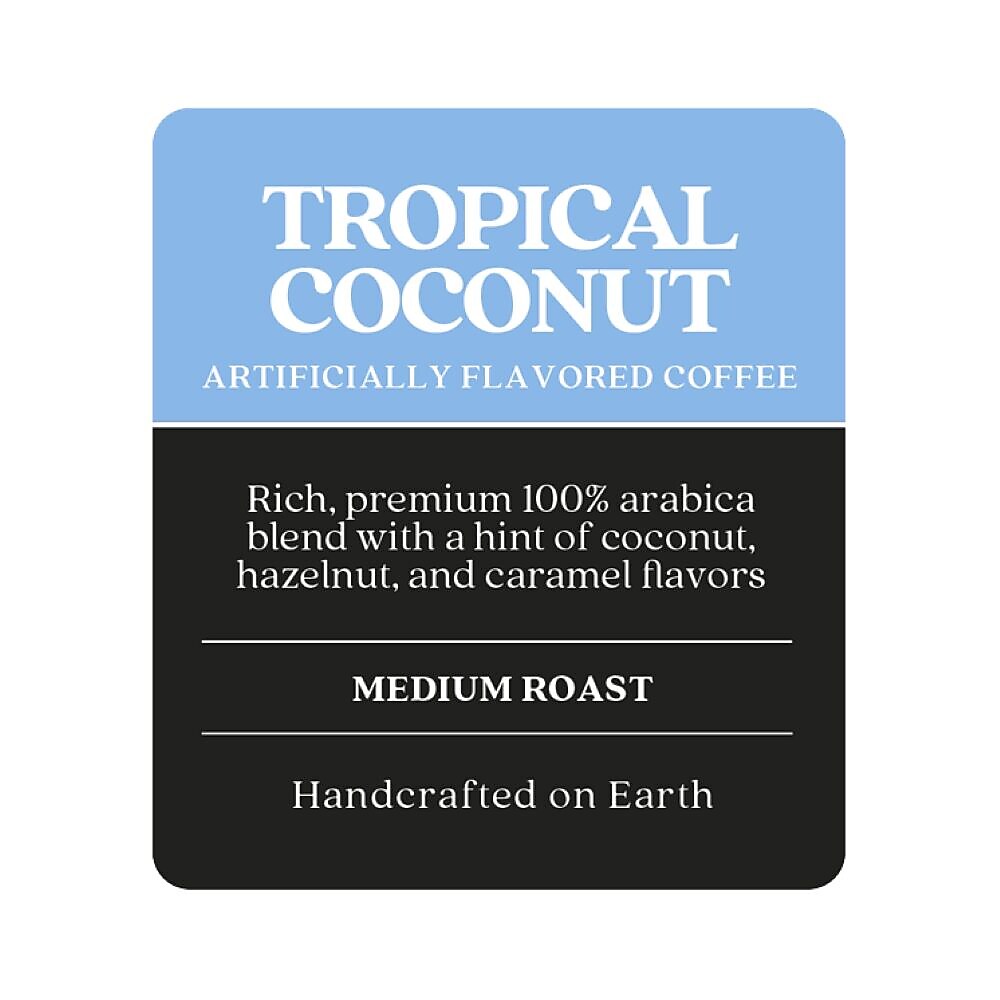 Copper Moon Tropical Coconut Ground Coffee, Medium Roast, 12 oz. (210145)