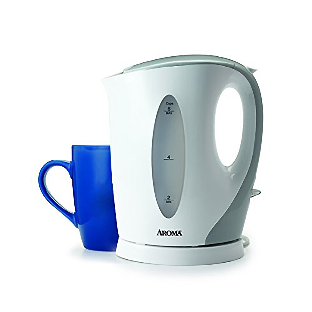 Aroma AWK-105 Electric Kettle, 6-Cups, White