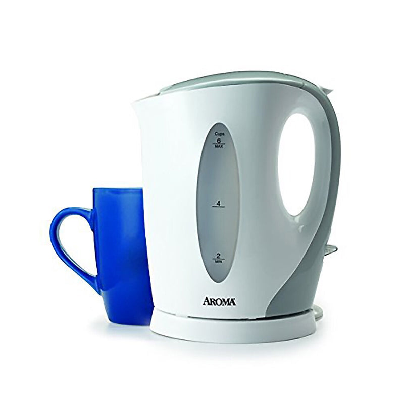 Aroma AWK-105 Electric Kettle, 6-Cups, White