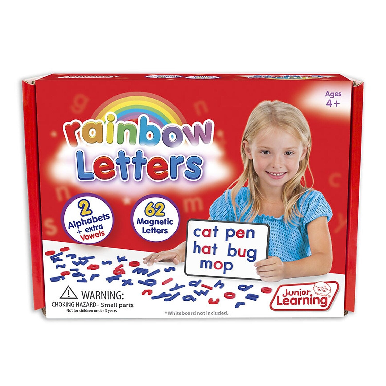 Junior Learning Magnetic Letters, 62/Pack, 3 Packs/Bundle (JRL196-3)