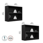 Bush Furniture Universal 30"H 2-Shelf Bookcase, Classic Black, 2/Set (UB001BL)