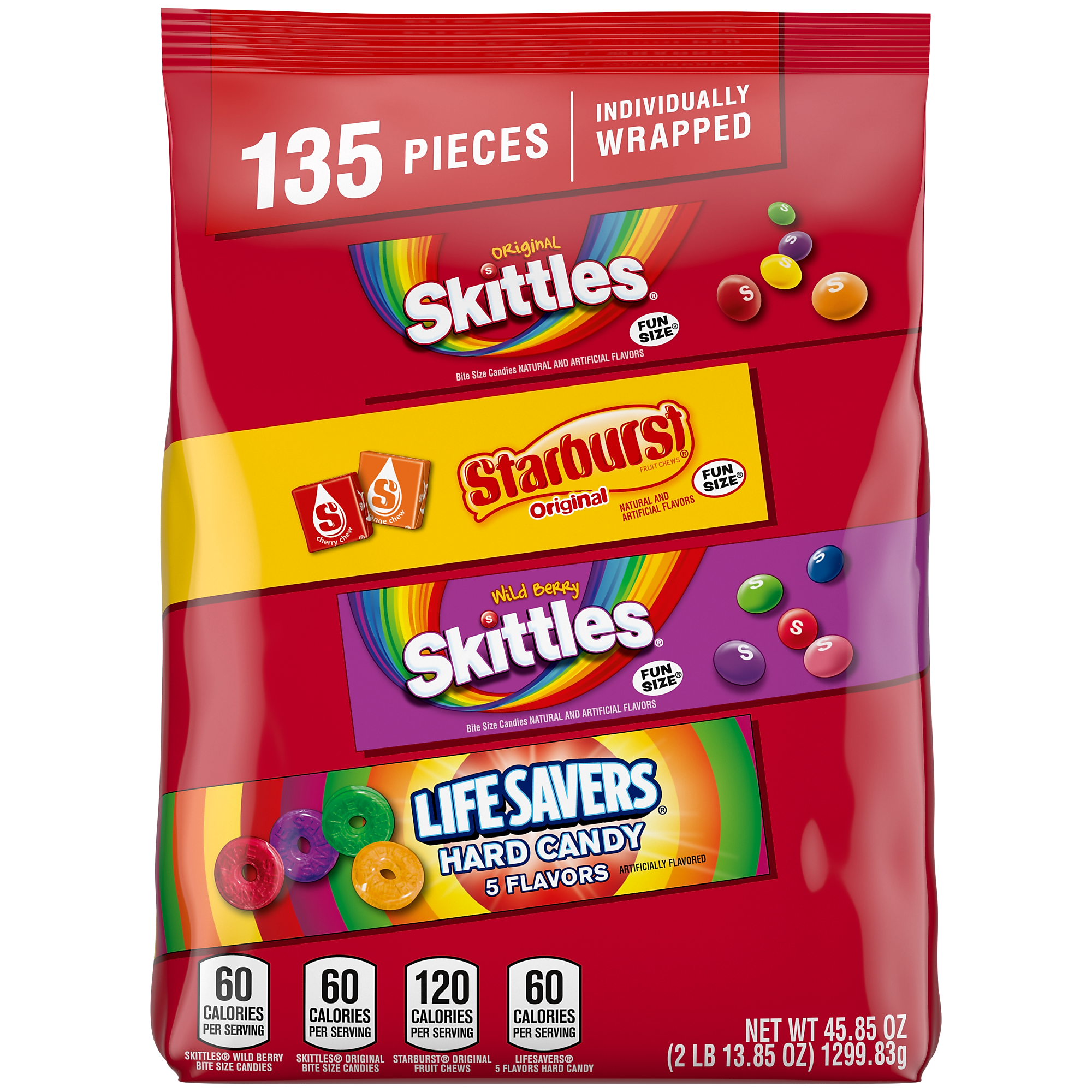 Mars Assorted Candy Party Size Variety Pack, Assorted Flavors, 45.85 oz., 135 Pieces (459752)