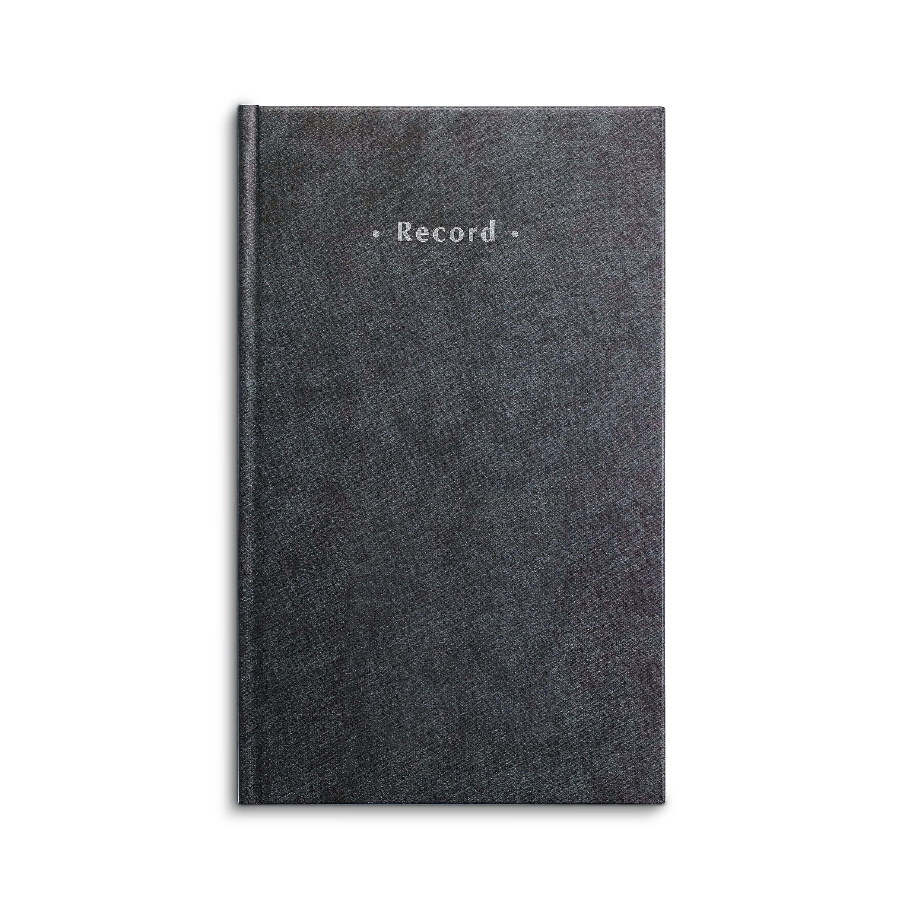 Staples Record Book, 7.25"W x 11.75"H, Blue Marble, 300 Sheets/Book (886673)