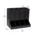 Mind Reader Plastic 4-Compartment Single Serve Coffee Pod Dispenser, 120 Pod Capacity, Black (CPODBK-BLK)