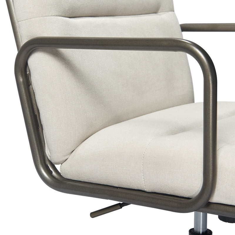 Finch Franklin Bonded Leather Computer and Desk Chair, Cream White (CHR10060D)